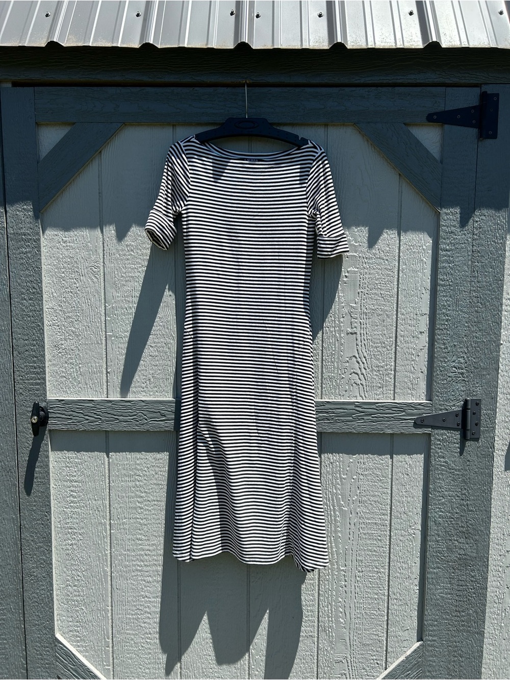 Ralph Lauren Black & White Stripe Dress – Classic Fit - Small